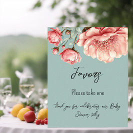 Poster Bebê no Bloom Flor Rosa cor-de-rosa Favoritos do C