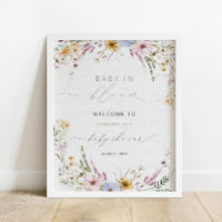 Bebê no Bloomer Wildflower Chá de fraldas Bem-vind