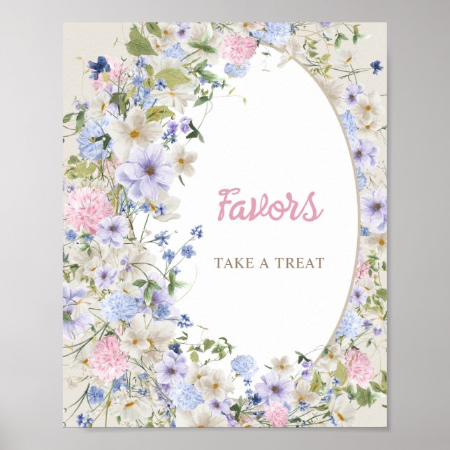 Poster Bebê no boho florescente FAVORS da Arca Rústica de (Frente)