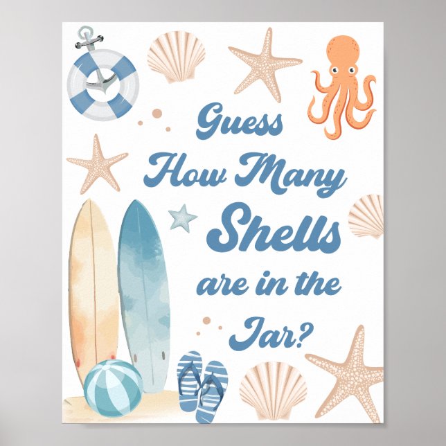 Poster Bebê no Chá de fraldas do Conselho adivinha quanta (Frente)