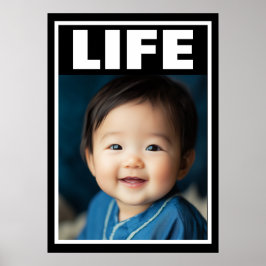 Poster Bebê Pró-Vida Bebê Asiático Bonito Menino Sorriden