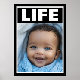 Poster Bebê Pró-Vida Bebe Negro Bonito Menino Sorridente