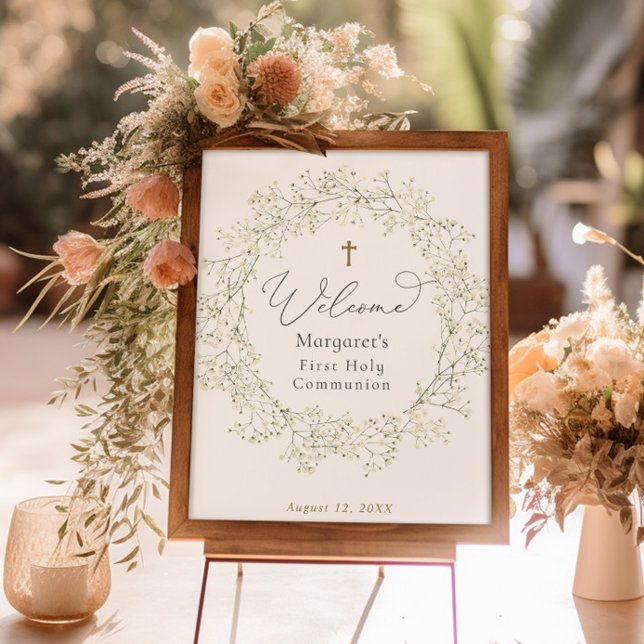 Poster Bebê Respira Primeira Comunhão Bem-vindo (Criador carregado)