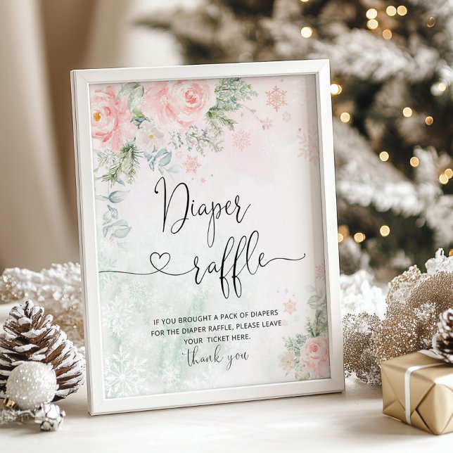 Poster Bebê rosado Está frio fora da rifa de fralda (Criador carregado)