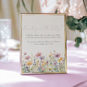 Poster Bebê Roxo No Jogo De Flor Floral De Belga