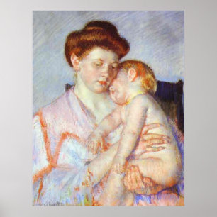 Poster Bebê Sonolento. c. 1910, Mary Cassatt