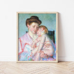 Poster Bebê Sonolento | Mary Cassatt<br><div class="desc">Sleepy Baby (1910) pela artista impressionista americana Mary Cassatt. Arte original é um retrato pastel de uma mãe segurando seu bebê dormindo. Use as ferramentas de design para adicionar texto personalizado ou personalizar a imagem.</div>