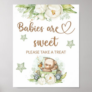 Poster Bebê urso de pelúcia Bebês são doces