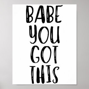 Poster Bebê Você Consegue - Slogan Motivacional Inspirado