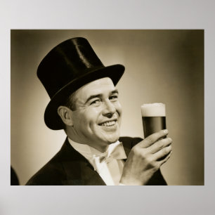 Pôster Bebedor 1929 de cerveja