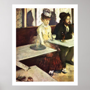Pôster Bebedor do absinto por Edgar Degas