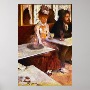 Pôster Bebedores do absinto por Edgar Degas