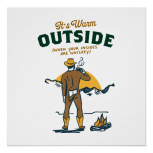 Pôster Bebendo Curioso Whkey