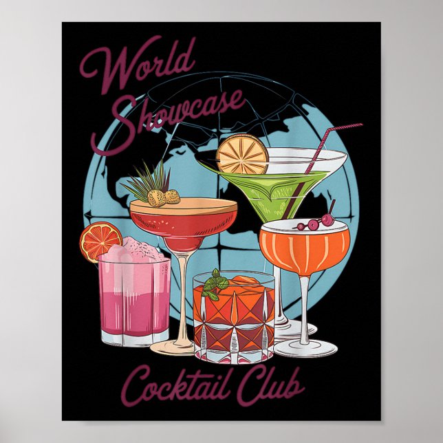 Poster Bebendo Epcot World Showcase Tail Club Bebendo (Frente)