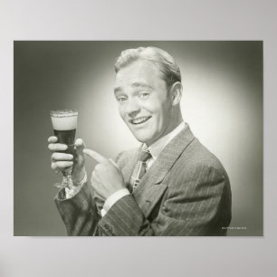 Poster Bebendo Homem