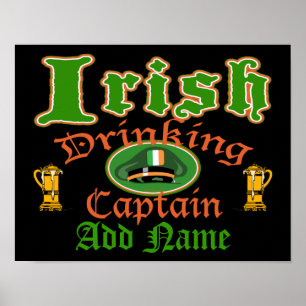 Poster Bebendo Irlandês Cptn