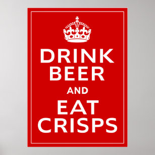 Poster Beber Cerveja e Comer Crises ~ Cerveja Branca Brit