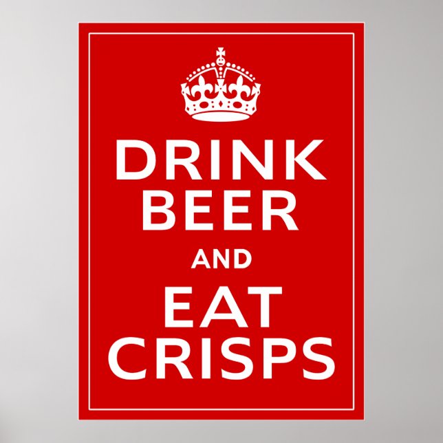 Poster Beber Cerveja e Comer Crises ~ Cerveja Branca Brit (Frente)