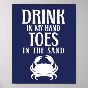 Poster Beber Na Minha Mão, Citando A Piscina Náutica De