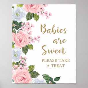 Poster Bebês Brancos Cor-de-Rosa são Doce - Tome Tratamen