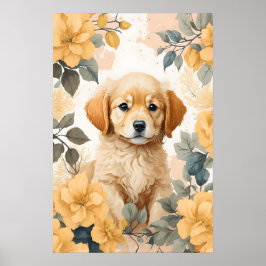 Poster Bebês-Cons | Ouro Retriever Puppy