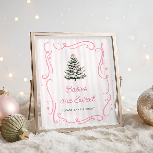 Poster Bebês de Árvore de Natal são Doces Pegue um Tratam (Criador carregado)
