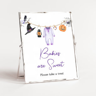 Poster Bebês de Boo Halloween roxos são doces