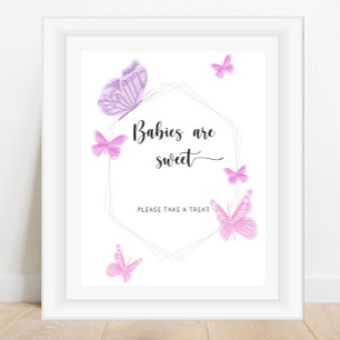Poster Bebês de borboletas são doces
