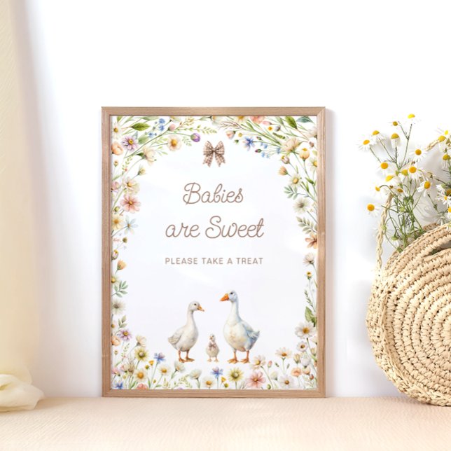 Poster Bebês de ganso são doces para fazer um tratamento (Criador carregado)