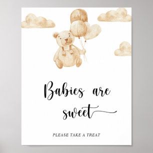 Poster Bebês de ursinho são doces