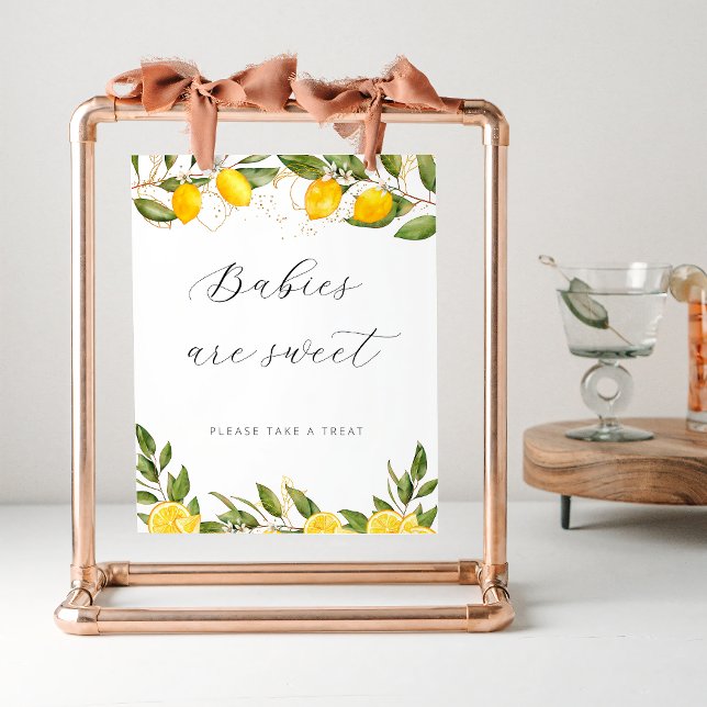 Poster Bebês de Verão Brilhante São Doces Chás de Bebê (Criador carregado)