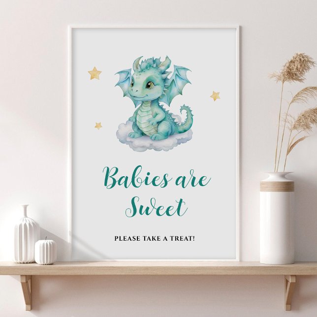 Poster Bebês Dragão Bebês Fofos são Doces (Criador carregado)