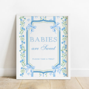 Poster Bebês Florais de Arco Azul são Doce Tome um Tratam