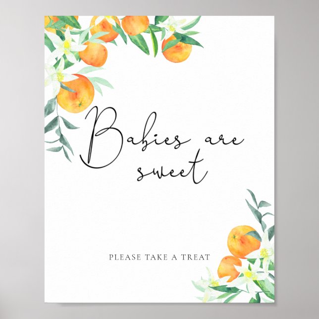 Poster Bebês fofinhos são doces (Frente)