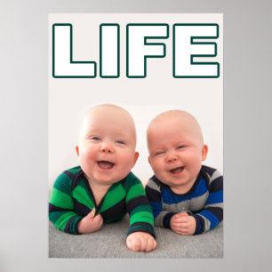 POSTER BEBÊS GÊMEOS PRÓ-VIDA DIRETO À VIDA