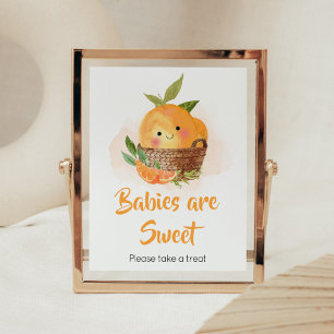 Poster Bebês Laranjas Cítricas Pequenos Fofinhos são Doce