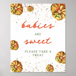 Poster Bebês Rustic Boho Pumpkin são Doces