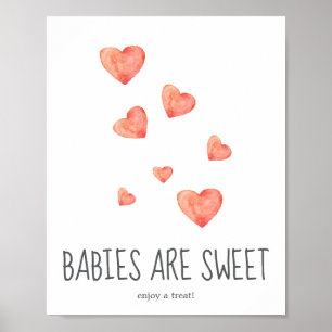 Poster Bebês São Doce Sinal de Aquarela