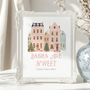 Poster Bebês são doces Chácara de Natal Baby Shower