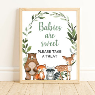 Poster Bebês são doces e curtem o sinal de favores da f