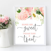 Bebês são doces e tratam ouro rosa floral