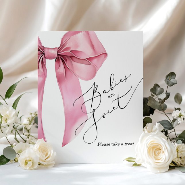 Poster Bebês são doces pegue um Arco rosa (Criador carregado)