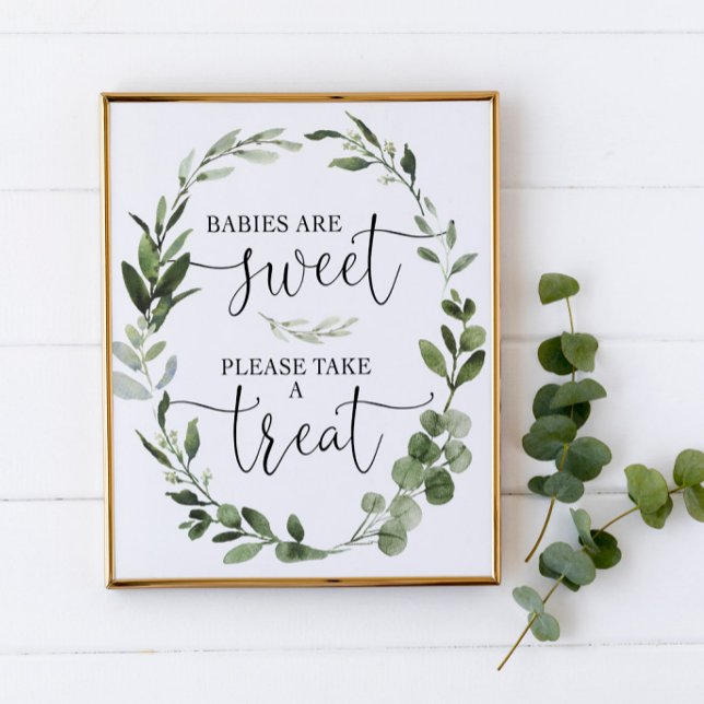 Poster Bebês são doces, por favor pegue um sinal verde (Criador carregado)