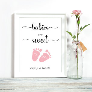 Poster Bebês São Doentes Aproveitem Um Pé De Bebê Rosa De