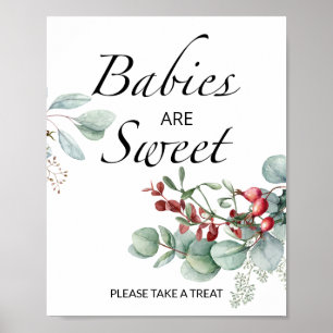 Poster Bebês verdes são doces e dão uma volta