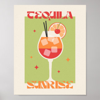 Poster Bebida Coquetel Arte tequila Tequila nascer