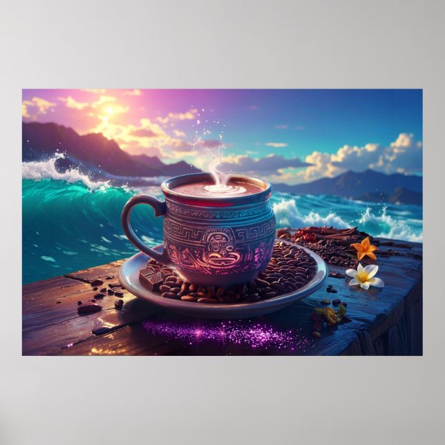 POSTER BEBIDA DOS DEUSES - CACAU (Frente)