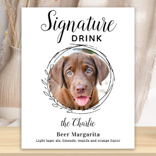 Poster Bebida Personalizada de Assinatura Cachorro Bar Pe