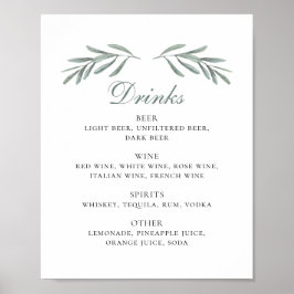 Poster Bebidas alcoólicas de cor aquosa. Casamento italia