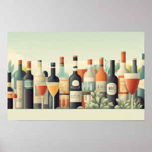 Poster Bebidas Bebidas Gráfico Desenho Ilustração